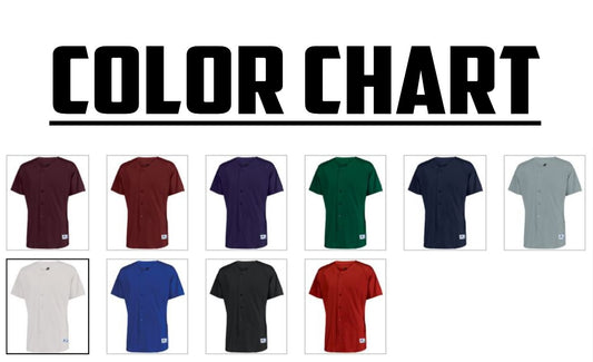 Adult Full Button Baseball Jersey