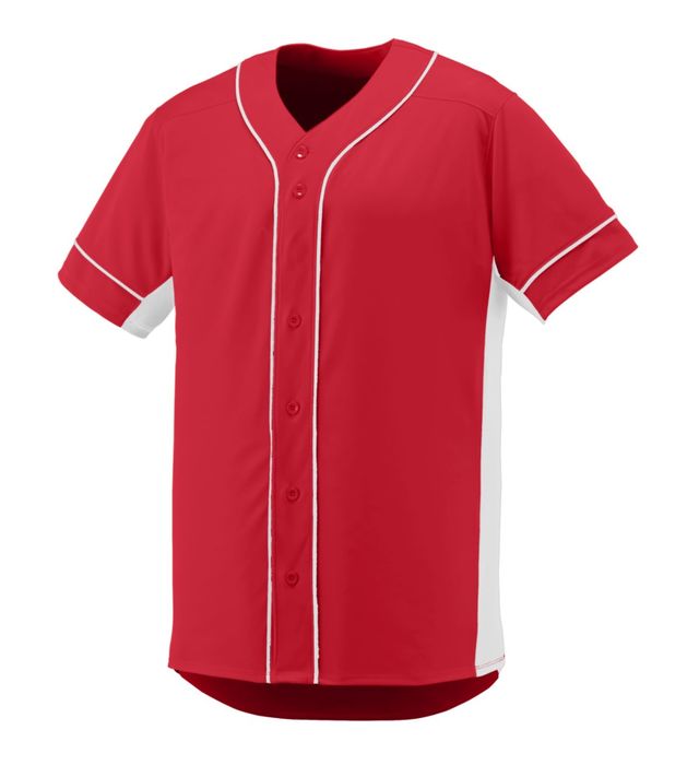 Adult/Youth Full Button Baseball Jersey with trim