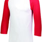 Adult Baseball Tees Plus Size 3/4 sleeve